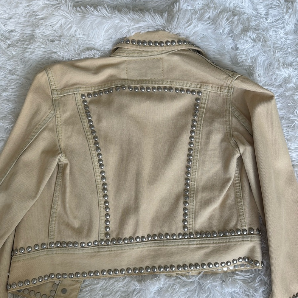 Coach Denim Jean Jacket Rivets Size XXS, XS - Picture 2 of 6